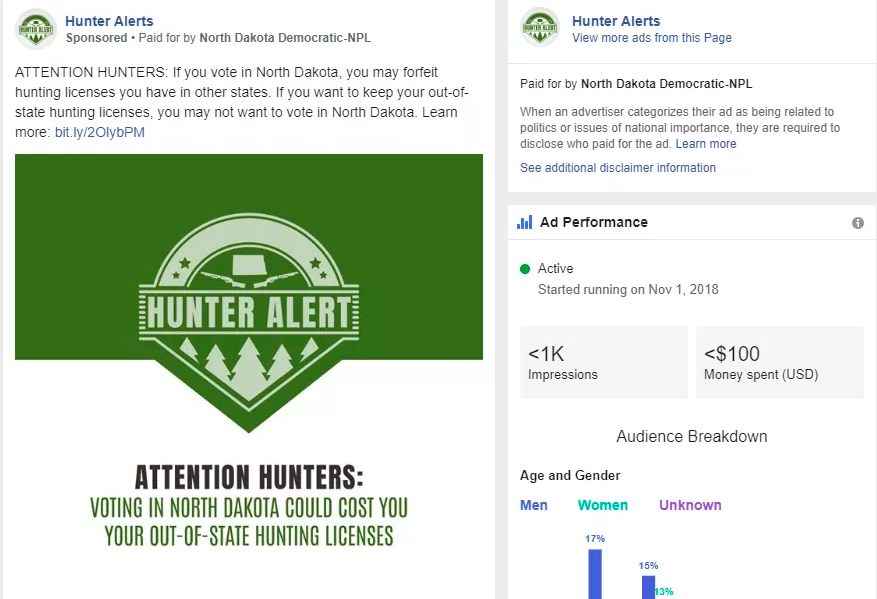 North Dakota Hunter Ad